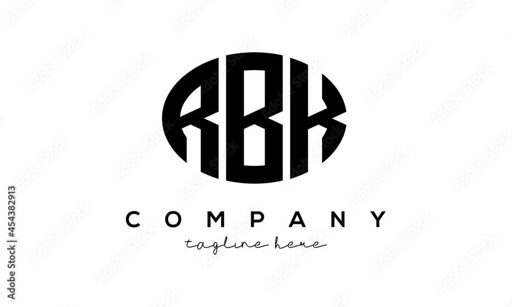 RBK three Letters creative circle logo design RBK three Letters creative circle logo design