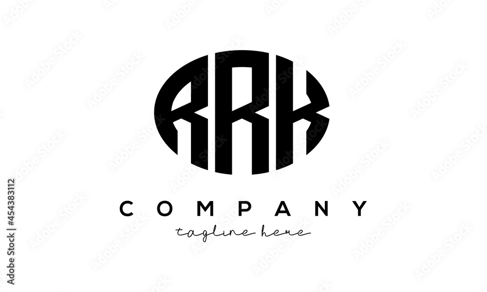 RRK three Letters creative circle logo design