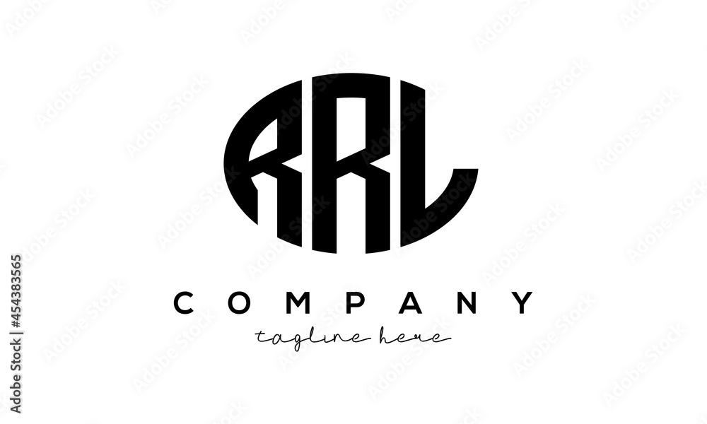 RRL three Letters creative circle logo design RRL three Letters creative circle logo design