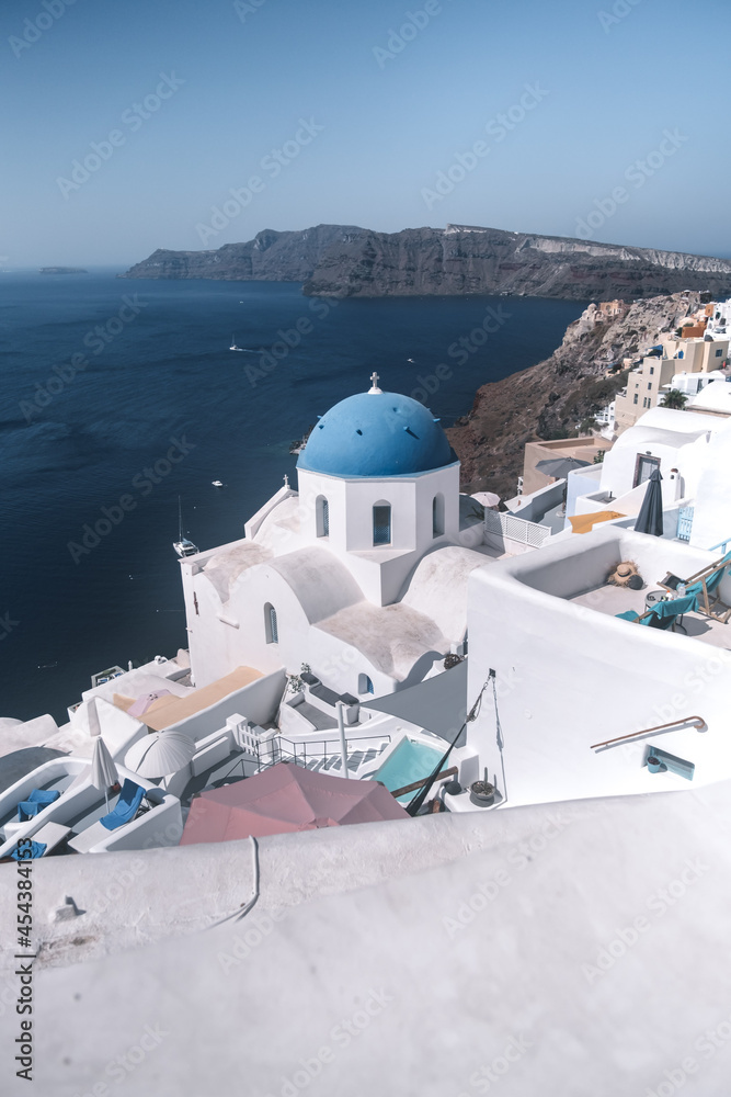 Obraz premium view of the city Fira santorini