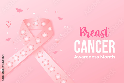 International day against breast cancer. Breast cancer awareness month October, Hand drawn Pink background