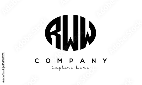 RWW three Letters creative circle logo design photo