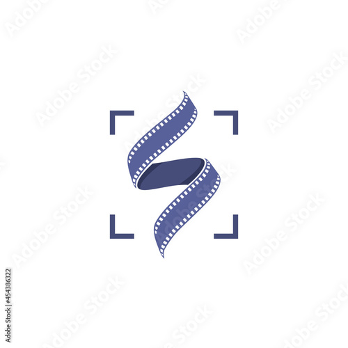 Letter S film production vector template