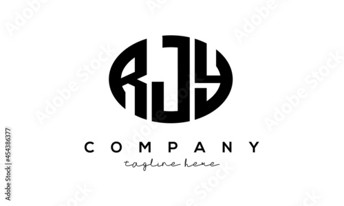RJY three Letters creative circle logo design