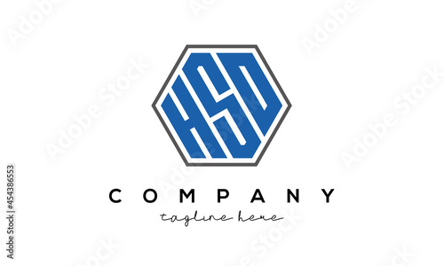 letters HSO creative polygon logo victor template photo