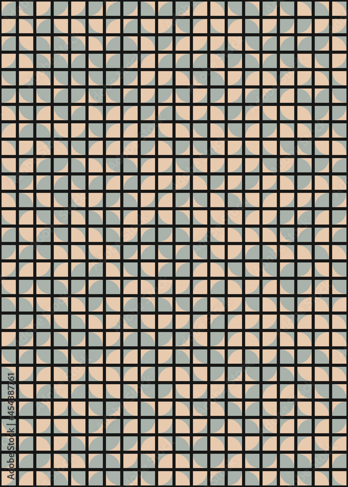 Fototapeta premium Abstract Geometric Pattern generative computational art illustration