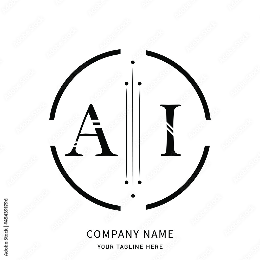Simple & Creative Ai letter logo Design . Abstract letter Ai logo.