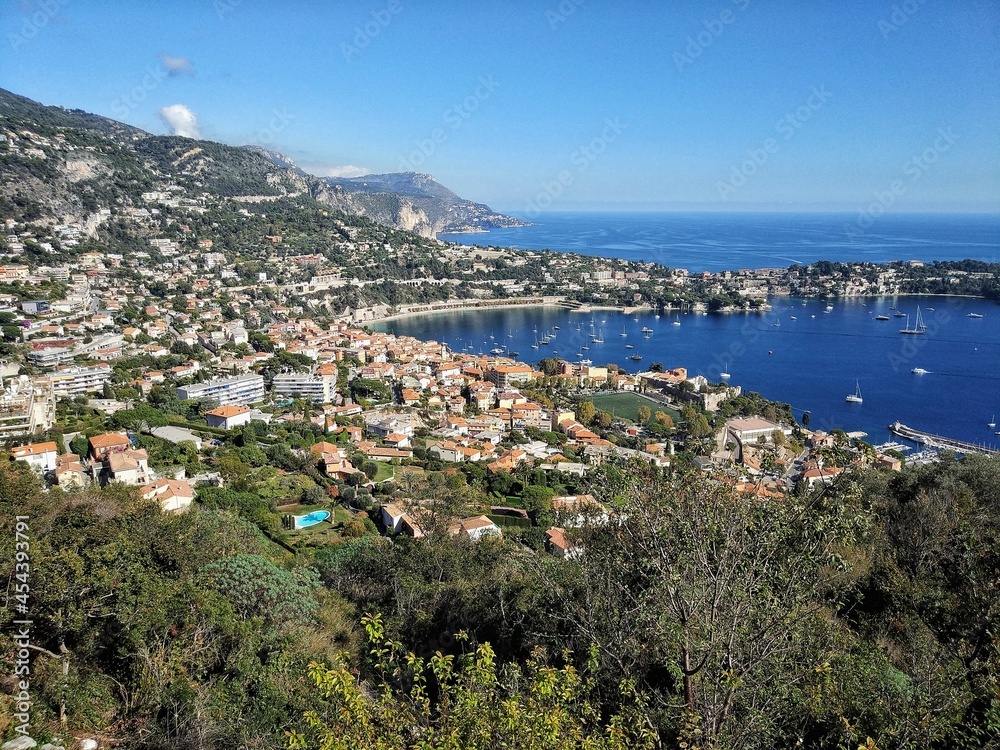 Little town on the azure coast, France