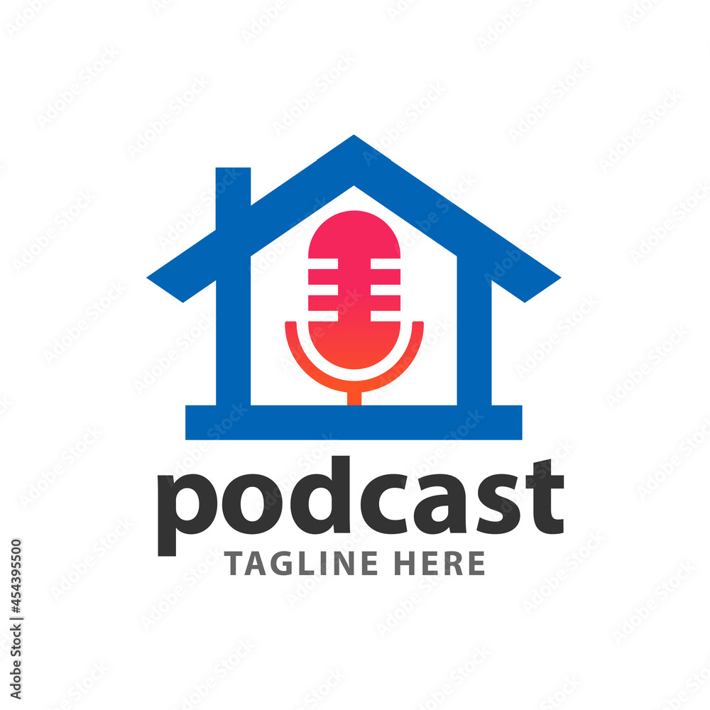podcast logo icon for company vector image podcast logo icon for company vector image