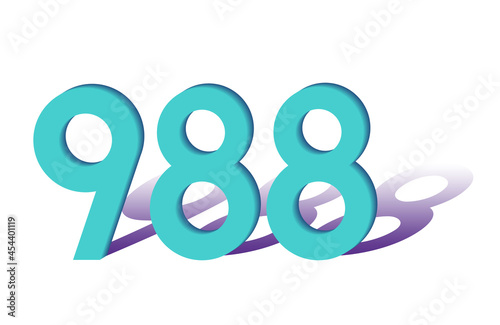 988 A graphic with a USA suicide prevention phone number as a motif.
