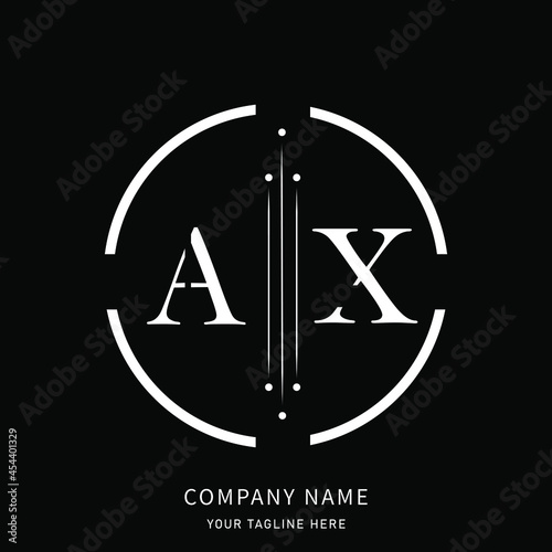 Fototapeta Naklejka Na Ścianę i Meble -  AX or XA letter logo. AX letter combination alphabet logo vector design.