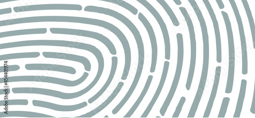 Fingerprint identification banner scan. Cartoon finger print pictogram. Digital biometric, security and identify by fingerprints concept. Personal touch id app symbol. Vector passwoord scanning sign. 