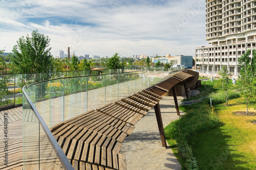 Morning view of architecture park Tufeleva roscha, Moscow, Russia. photo