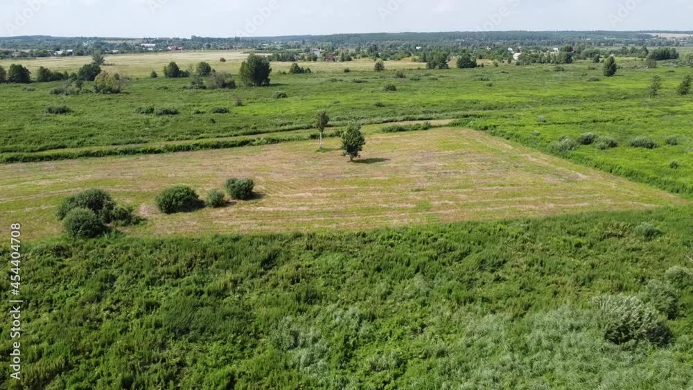 Small field crafty plantation. Aerial of eco-agriculture. Drone video of the farmer's fields. Potato, corn, cabbage, pumpkin. Garden of the countryside. Small field crafty plantation. Aerial of eco-agriculture. Drone video of the farmer's fields. Potato, corn, cabbage, pumpkin. Garden of the countryside.