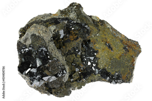magnetite from Potosi, Bolivia isolated on white background photo