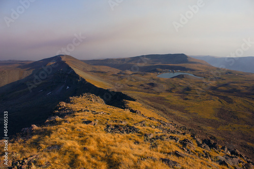 view of dry mountain ranges