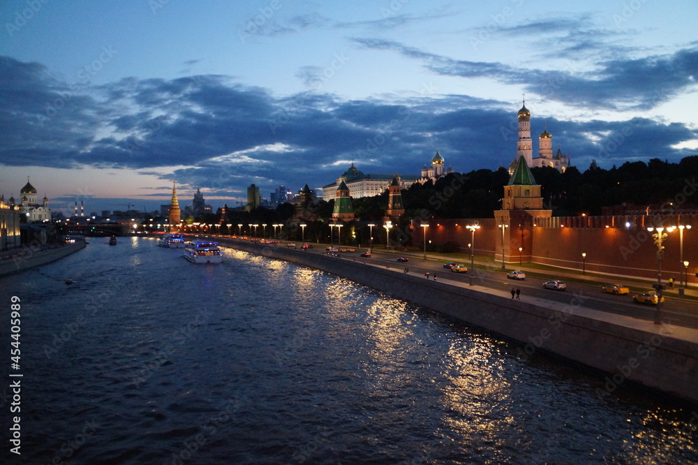 Russia: moscow, city at sunset