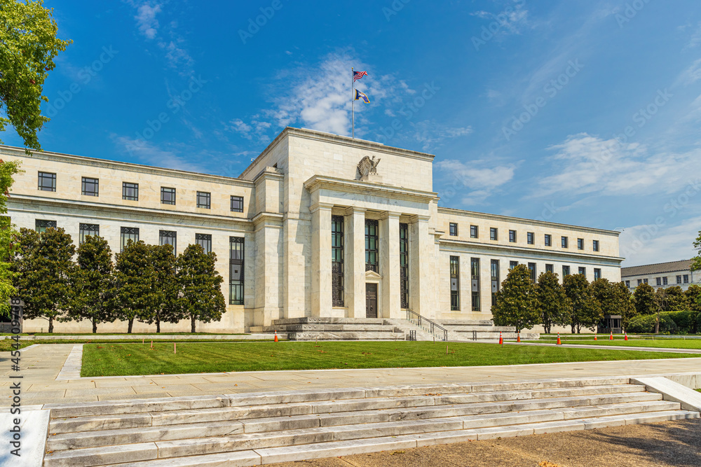 View of the headquarters of the Federal Reserve in Washington, D.C.
