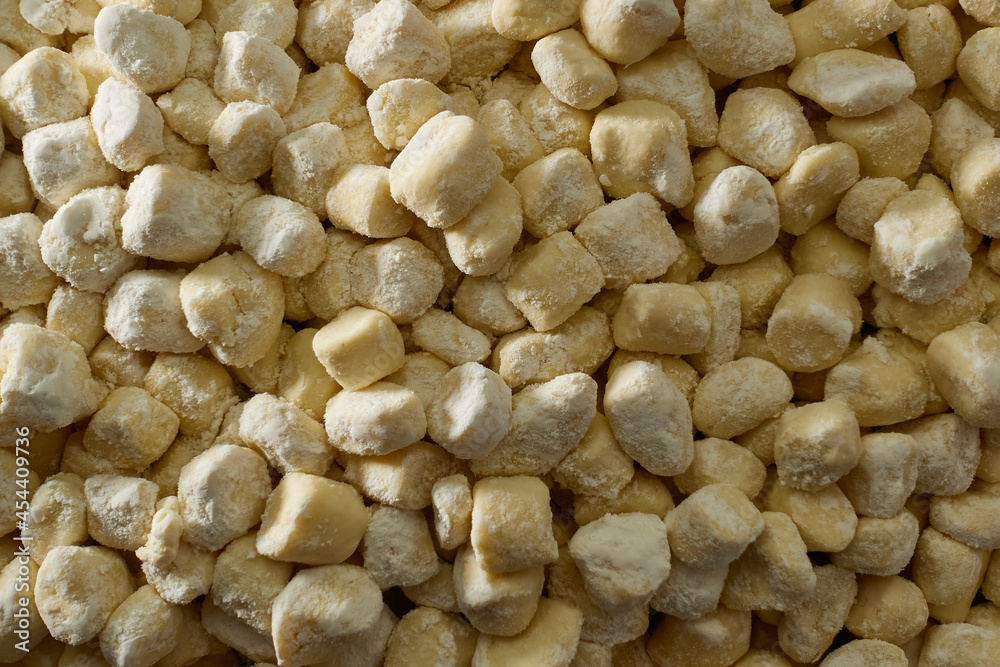 top view cut dough to prepare gnocchi background wallpaper top view cut dough to prepare gnocchi background wallpaper