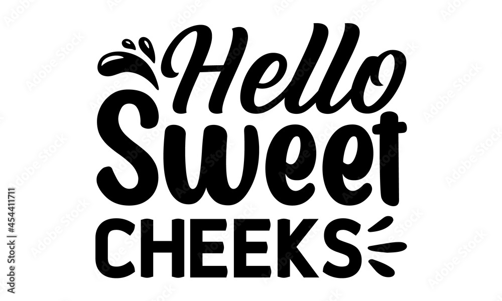 Hello Sweet Cheeks, Pig head silhouette, good for farm or restaurant badge, Vector roughen style isolated on white background, labels and design shops and your business Hello Sweet Cheeks, Pig head silhouette, good for farm or restaurant badge, Vector roughen style isolated on white background, labels and design shops and your business