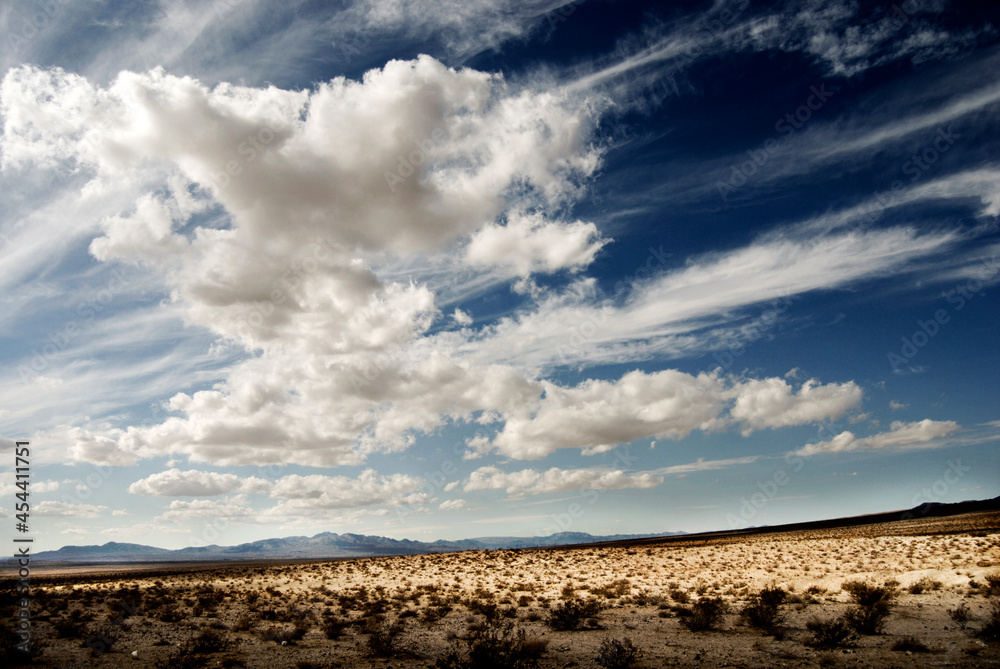 Cloudy afternoon in the Mojave desert