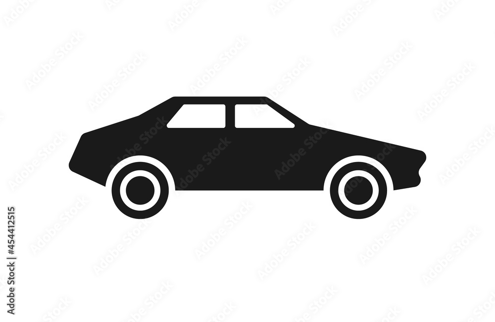 Simple sedan car flat icon