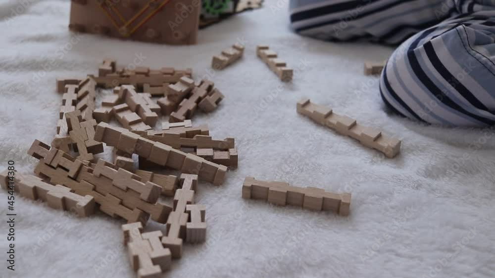 wooden educational logic toys in the children's room selective focus. wooden educational logic toys in the children's room selective focus.