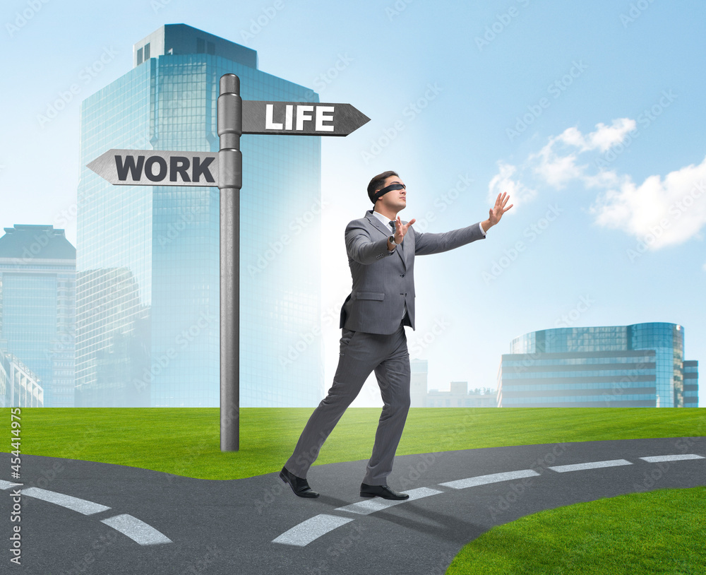 Work life or home balance business concept Work life or home balance business concept