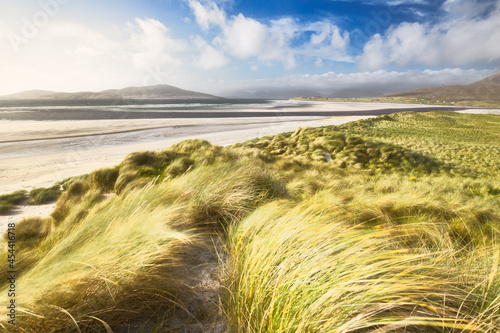 Luskentyre beach on the Isle of Harris in the Outer Hebrdes. photo