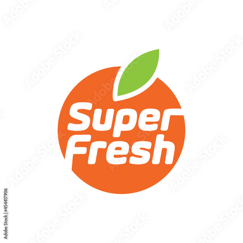Super Fresh Logo Vector icon, naturally simple logo	
