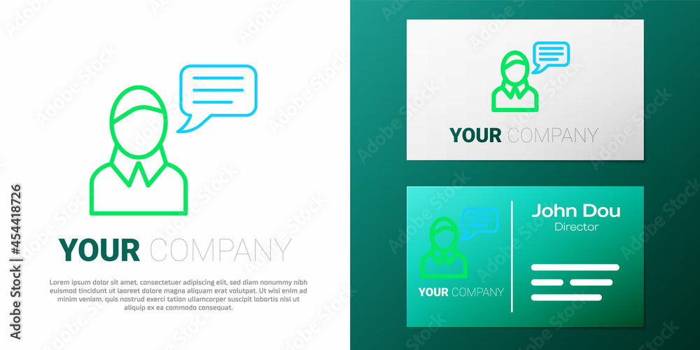 Line Speech bubble chat icon isolated on white background. Message icon. Communication or comment chat symbol. Colorful outline concept. Vector Line Speech bubble chat icon isolated on white background. Message icon. Communication or comment chat symbol. Colorful outline concept. Vector