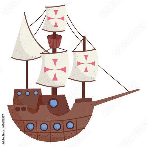 galleon ship cartoon