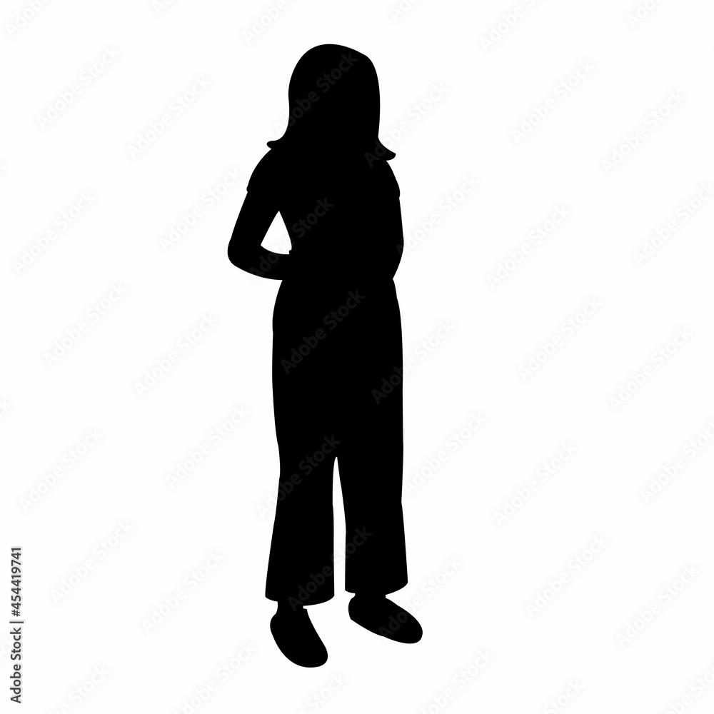 a girl body silhouette vector