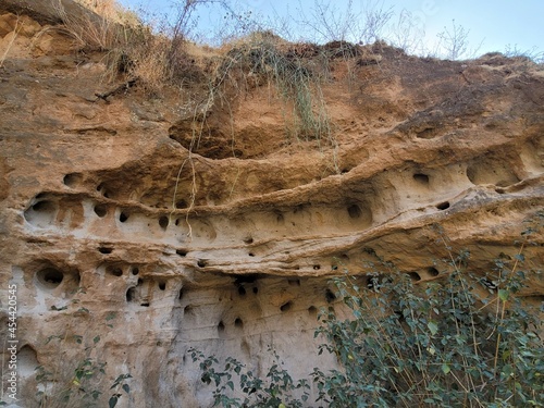 Soil erosion art at Lake Bishoftu, Oromia, Ethiopia photo