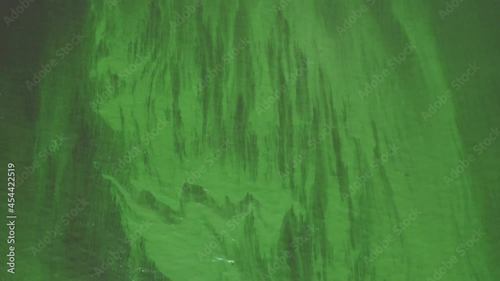 2021 - Excellent aerial shot of algae growing in Lake Okeechobee, Florida.
