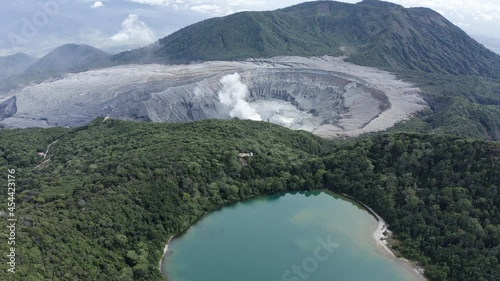 2021 - Excellent aerial shot of Poas Volcano National Park in Costa Rica. photo