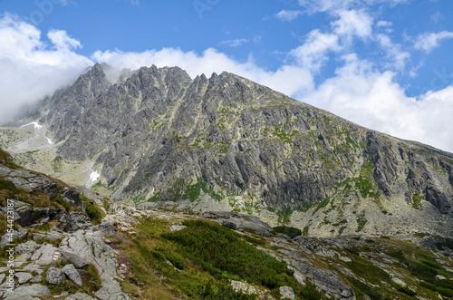 Highest peak of Tatra mountains and Slovakia named Gerlachovsky stit (Gerlach). High Tatras, Slovakia