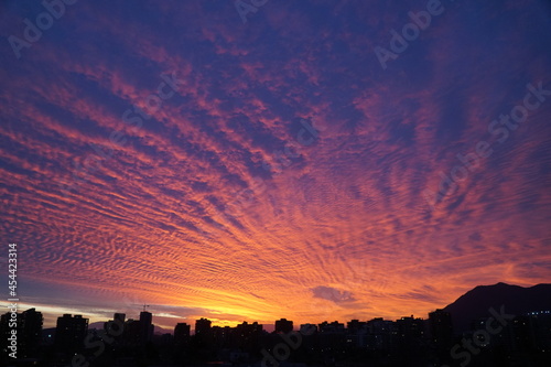 Sunset in Santiago  Chile