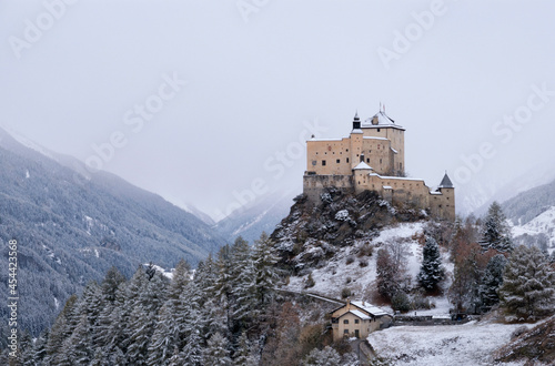 Tarasp castle close to the Swiss village Scuol