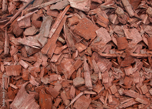 Vászonkép A layer of small burgundy pieces of wood