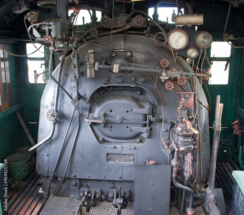 Vila Velha ES, Brasil - 06 de janeiro de 2010: Locomotiva Mikado 185