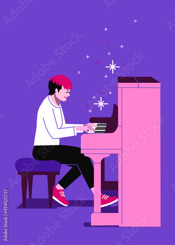 Photography Piano player preforming