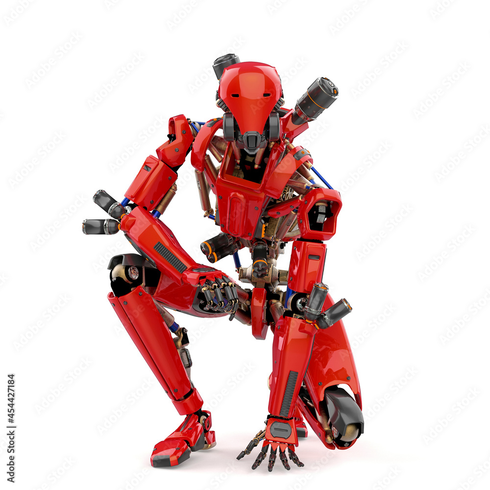 super robot is kneeling super robot is kneeling