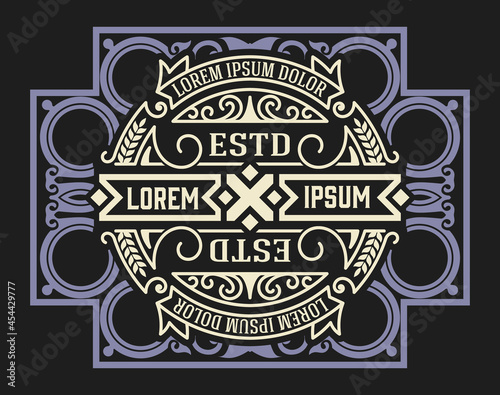 Western card with vintage style