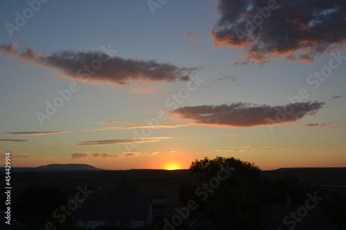 sunset in the mountains