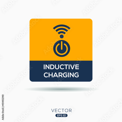 Creative (Inductive charging) Icon ,Vector sign.