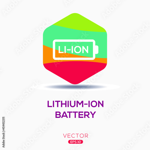 Creative (Lithium-ion battery) Icon ,Vector sign.