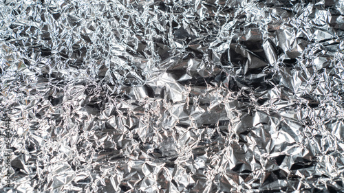 Aluminium crumpled, background	