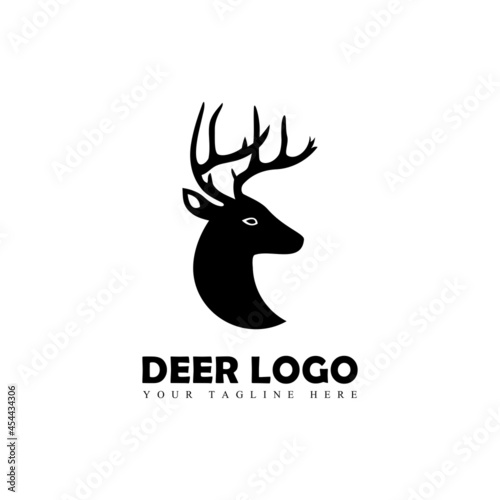 deer head symbol logo. logo icon with simple and minimalist style