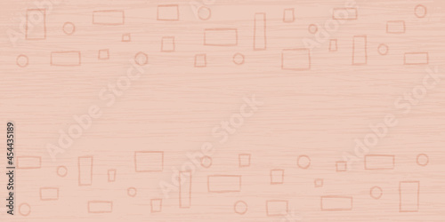 Elegant vector texture with geometric shapes in soft beige and pink. Abstract background made of crumpled paper with rectangles. Textured nude wallpaper with careless geometric shapes.